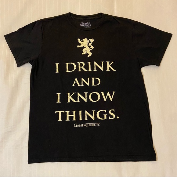 Game of Thrones Other - Game of Thrones “I Drink and I Know Things” -Tyrion Lannister GOT sz L